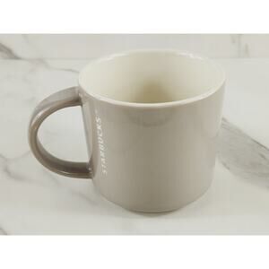 Starbucks Coffee Mug Tea Cup 14oz Light Brown 2013 Drinkware Stackable 4 3/4"